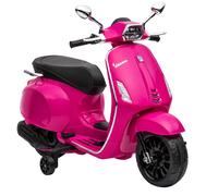 AIYAPLAY Moto Giocattolo per Bambini Licenza Vespa con Rotelle e Fanale, Rosa