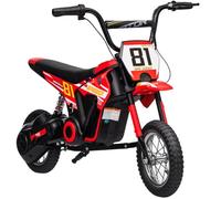 AIYAPLAY Motociclo elettrico bambini 24 V motore 250 W 6-16 km/h 8-12 Anni Rosso