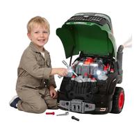 AIYAPLAY Officina Camion Giocattolo per Bambini con Motore e 60 Accessori, Verde