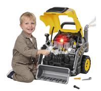 AIYAPLAY Officina Escavatore Giocattolo per Bambini con Motore e 68 Accessori