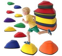 AIYAPLAY - Pietre di bilanciamento, 11 pezzi, antiscivolo, impilabili, gradini per promuovere l'equilibrio, per interni, esterni per bambini dai 3 agli 8 anni