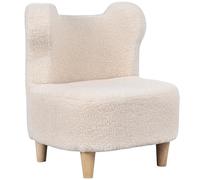 AIYAPLAY Poltrona per bambini divano per bambini con schienale a forma di orso, mini divano in pile Teddy, per camera da letto, sala giochi, regalo per ragazzi e ragazze, beige