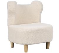 AIYAPLAY Poltrona per bambini, poltrona in peluche con orecchie d'orso, rivestimento in peluche, schiuma, beige Aosom Italy