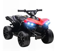 AIYAPLAY Quad Elettrico per Bambini ATV con Batteria Ricaricabile 6V, Moto per Bambini con Fari LED e Musica, per Interni ed Esterni, Età 3-8 Anni, Rosso