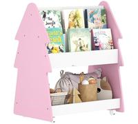 AIYAPLAY Scaffale per bambini e deposito per giocattoli, libreria per bambini bifacciale con ruote, scaffale per libri per bambini a 3 livelli per la stanza dei giochi, la camera da letto, l'asilo
