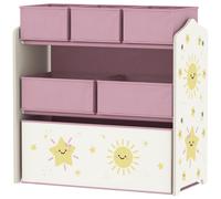 AIYAPLAY Scaffale Portagiochi Bambini 3 Livelli 6 Ceste, Verde