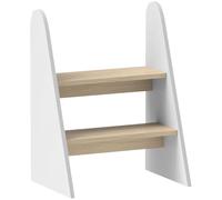 AIYAPLAY Scala per bambini a 2 gradini per bambini da 3 a 8 anni in legno carico massimo 20 kg perfetta per cucina, bagno, vasino, bianco