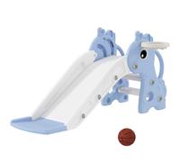AIYAPLAY Scivolo per Bambini con Scaletta e Canestro da Basket, 1-3 Anni, Rosa