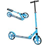 AIYAPLAY Scooter Bambini Scooter pieghevole per bambini con altezza manubrio regolabile, 2 ruote grandi, freno posteriore parafango, monopattino a pedali per bambini da 6-12 anni Blu