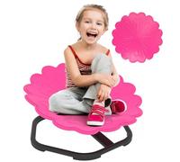 AIYAPLAY Sensory - Sedia girevole per bambini, a forma di fiore, girevole, per equilibrio/coordinazione, allenamento, seduta girevole multiposizione, con base antiscivolo, colore: rosa