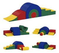 AIYAPLAY Set 5 Blocchi di Costruzioni Morbide per Bambini per Casa e Scuola, 181x39x29 cm, Multicolore Aosom Italy