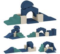 AIYAPLAY Set 7 Blocchi Costruzioni Morbide Bambini Fino 3 Anni in Velluto Blu