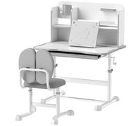 AIYAPLAY Set Banco e Sedia per Bambini Regolabili Cassetto e Scaffale Rosa