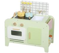 AIYAPLAY Set Cucina Giocattolo in Legno per Bambini da 3+ Anni con 15 Accessori, Verde Aosom Italy