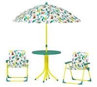 AIYAPLAY Set da Esterno per Bambini con 2 Sedie, Ombrellone e Tavolino