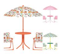AIYAPLAY Set da Giardino per Bambini con 2 Sedie, Ombrellone e Tavolino