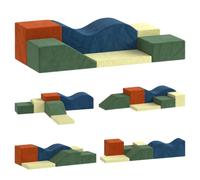 AIYAPLAY Set di 6 Costruzioni Morbide per Bambini in Velluto, Multicolore | Set Gioco con Blocchi Morbidi Modulari, 1+ Anni, Giocattoli da Arrampicata per Cameretta, Casa e Asilo