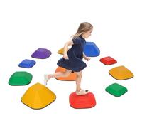Aiyaplay Set di pietre di equilibrio per bambini impilabili da 6 pezzi antiscivolo per interni ed esterni multicolore