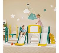 AIYAPLAY Set scivolo e altalena 9 in 1 per bambini con design rana
