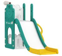 AIYAPLAY Set Scivolo per Bambini 5in1 Canestro e Telescopio Età 1-3 Anni Giallo