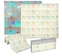 AIYAPLAY Tappetino pieghevole double-face per bambini, tappetino in schiuma resistente all'acqua di grandi dimensioni, tappetino reversibile per bambini, per camere da letto, asili nido, stanze da