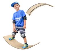 AIYAPLAY Tavola di equilibrio per bambini, altalena, per bambini da 3 a 8 anni, carico massimo 50 kg, in legno, 90L x 29L x 19H cm, legno naturale