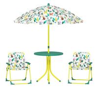 AIYAPLAY Tavolo da Picnic per Bambini con Ombrellone Removibile Verde