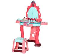 AIYAPLAY Tavolo Toeletta per Bambine con Sgabello e Specchio Multicolore