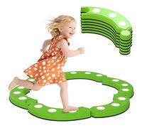 AIYAPLAY Trave di equilibrio 6 pezzi e 6 pietre, combinabile | Trave di equilibrio per bambini, giocattolo Montessori, età 3-8, interno ed esterno, coordinazione e stabilità