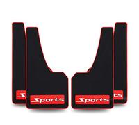 Aiydachy 4 parafanghi per auto, in materiale morbido, universali, colore nero, in gomma, anti collisione, universali, 43,5 cm, 23 cm, 0,5 cm (sportivi)