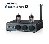 AIYIMA T1 PRO Preamplificatore valvolare Amplificatori Home Audio RCA Ingresso Bluetooth Bassi Controllo acuti HiFi Stereo AUX 12V Trigger