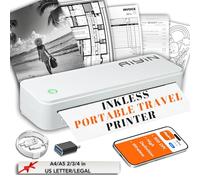 Aiyin Stampante termica per etichette, stampante termica senza inchiostro Bluetooth per pacchi di spedizione, piccole imprese, documenti d'ufficio, casa e viaggi, stampante wireless portatile,