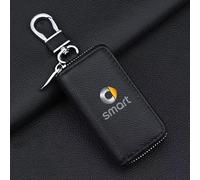 AIYING Pelle, Custodie per Chiavi Auto, Portachiavi con Telecomando, Portachiavi, Accessori Decorativi, per Smart 451 453 Fortwo Forfour,bla-CK