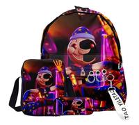 AIYINIY FNAF - Set di 3 zainetti con stampa 3D con sole e luna, per la scuola, borsa a tracolla, astuccio, alla moda, per ragazzi e ragazze, Tipo 18, 40x29x12cm(backpack), Anime