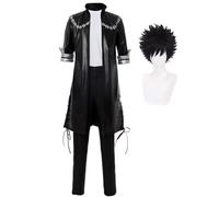 AIYINIY My Hero Academia Dabi - Costume da cosplay, uniforme, cappotto, camicia e pantaloni, set completo per Halloween, da uomo (set a + parrucca, L)