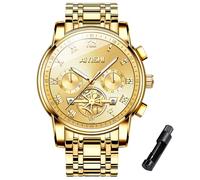 AIYISHI Orologi per gli uomini con la data di lusso grande quadrante impermeabile Mens orologio da polso analogico vestito due toni in acciaio inox uomo orologio Relojes De Hombre Calendario, 2316