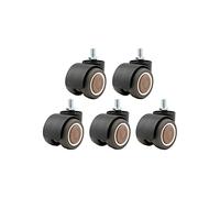 Aiyomi Rotelle per Sedie da Ufficio Sostituzione 2 Pollici Filettatura M10 Sedie da Gioco Universali Girevole Silenziose Ruote in Gomma Doppie Ruote capacità di Carico 120KG (5pz)