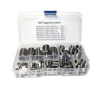 Aiyomi Set di 50 inserti filettati in acciaio inox, filettatura interna in acciaio inox, autofilettante, diverse specifiche inserti filettati M3-M12