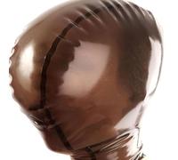 AIYOUBRS Maschere con Cappuccio in Lattice per Uomo e Donna Tuta con Foro per il Controllo del Respiro Maschera in Gomma a Pieno Facciale(Size:M-65CM)