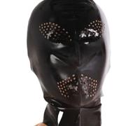 AIYOUBRS SM Maschera di Lattice Cappuccio Bondage Fetish Full Face Mask Alta qualità in Lattice Morbido E Confortevole(Size:XS-60CM)