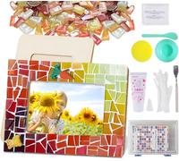 AiYoYo Set di cornici per mosaico, arte creativa fai da te, mosaico, set fai da te, per bambini e adulti, creatività in legno, per bambini e adolescenti
