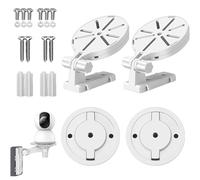 Aiyraa 2 pezzi Supporto da parete per fotocamera, supporto universale per fotocamera Reolink, Tp-Link Tapo C200/C210/C220/C225/TC70, Kasa EC70/KC410S - Regolabile a 180° a soffitto girevole