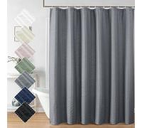 Aiyufeng Moga - Tenda da doccia in tessuto di alta qualità, per bagno, idrorepellente e lavabile in lavatrice, dimensioni standard, 182,9 x 182,9 cm (larghezza x lunghezza), colore: grigio