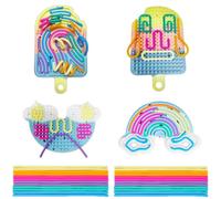 AIZHAZHA Tavola da Attività Sensoriale, 2PCS Activity Board Giochi Sensoriali per Autismo ADHD e Ansia Antistress per Bambini e Adulti, Fidget Toy Design a Nuvola Gelato, Giochi da Viaggio