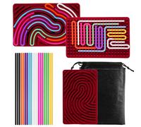 AIZHAZHA Tavola da Attività Sensoriale, Activity Board Giochi Sensoriali per Autismo ADHD e Ansia Antistress per Bambini dai 3 Anni e Adulti, Silicone Fidget Toy Design Double-Face, Giochi da Viaggio