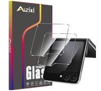 Aiziki [2 Pezzi Vetro Temperato per Galaxy Z Flip 7 FE, HD Chiaro, Anti Graffio, Anti-Impronte, Durezza 9H Pellicola Protettiva a Copertura Totale con Galaxy Z Flip 7 FE