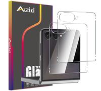 Aiziki [2 Pezzi Vetro Temperato per Samsung Galaxy Z Flip 7, HD Chiaro, Anti Graffio, Anti-Impronte, Durezza 9H Pellicola Protettiva a Copertura Totale con Samsung Galaxy Z Flip 7