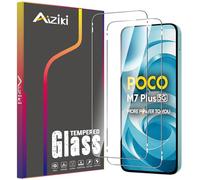 Aiziki [2 Pezzi Vetro Temperato per Xiaomi Poco M7 Plus 5G, HD Chiaro, Anti Graffio, Anti-Impronte, Durezza 9H Pellicola Protettiva a Copertura Totale con Xiaomi Poco M7 Plus 5G