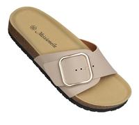 AIZIYOO Sandali da donna con soletta in memory foam sandali da donna comodi sandali in vera pelle classica pantofole antiscivolo in sughero, Beige, 7