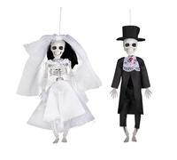 AIZQYC Sposa Halloween Appesa Decorazione, Coppia Scheletri Sposi, Decorazioni Scheletro da Appendere, Gotica Sposa e Sposo Statua per Giardino, Feste di regali di Nozze, Matrimonio Cake Topper Deco